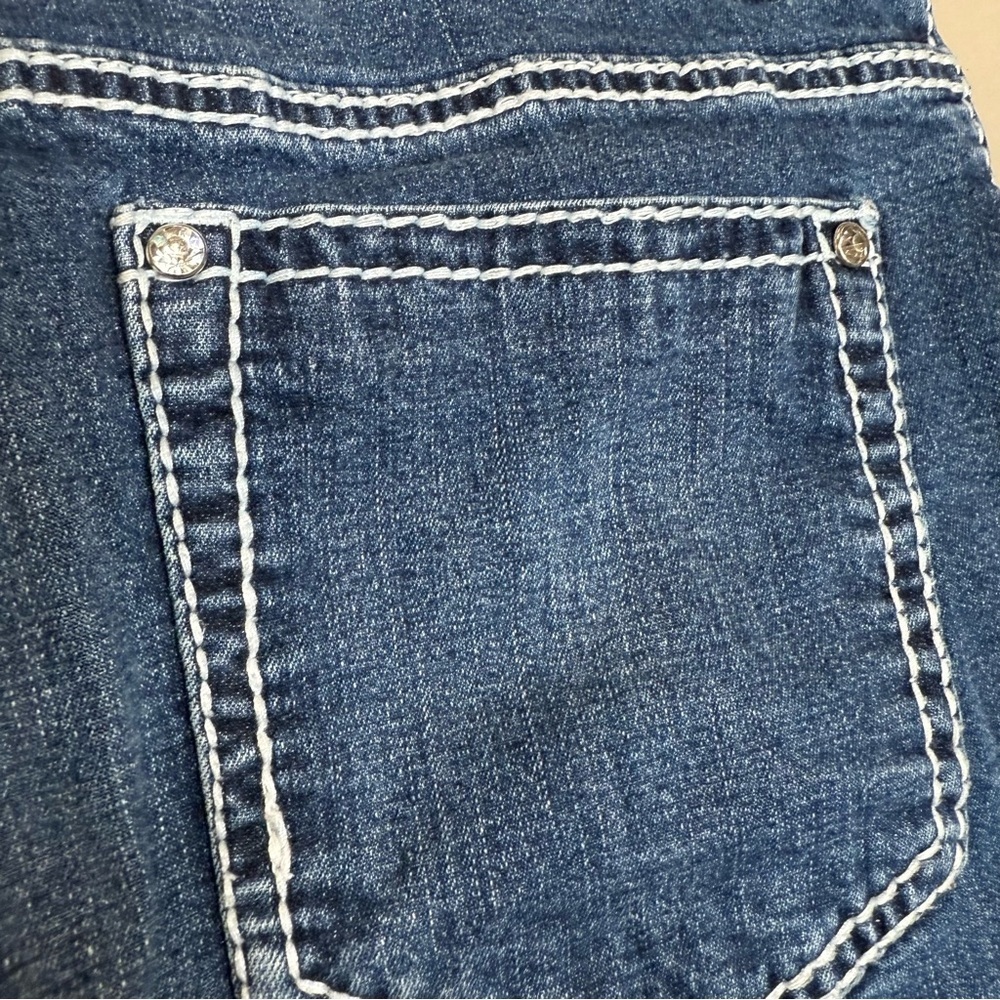 Women’s Size 6 28 waist Tru Luxe cuffed blue jeans straight leg - Picture 11 of 15